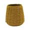 Hello Honey® 5.5" Mustard Hand-Woven Jute & Glass Votive Candle Holder